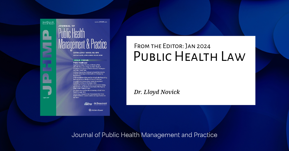 Jan 2024: Public Health Law - JPHMP Direct